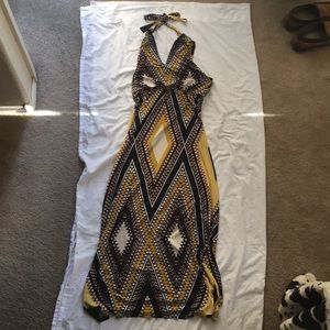 Long halter neck dress